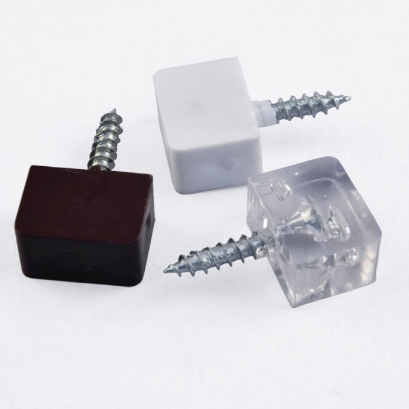 Στηρίγματα ραφιών τακάκι-βίδα (λευκό- καφέ - διάφανο) 