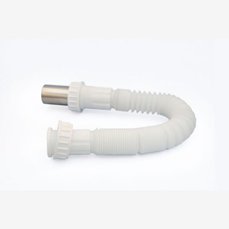 Σιφόνια νιπτήρα σπιράλ 1 και 1/4" με μεταλλική ουρά 